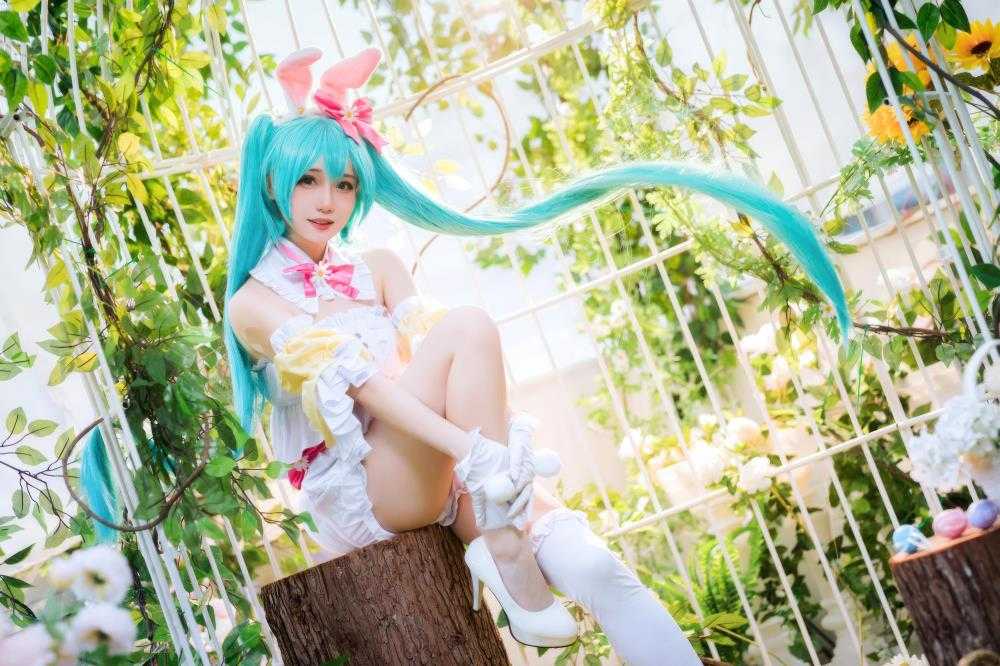 焖焖碳 - 初音未来 复活节兔子[22P/164M](4